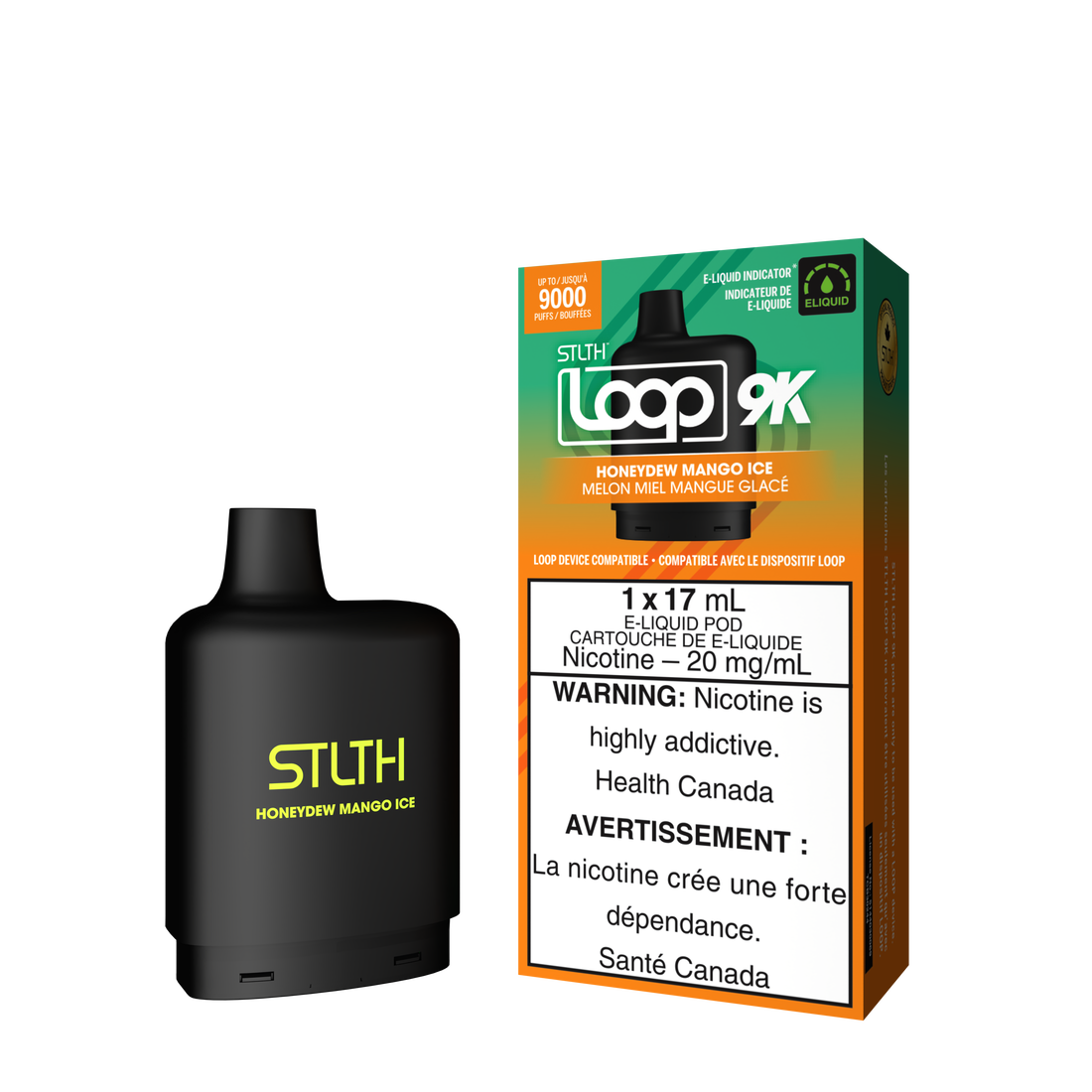 Stlth Honeydew mango ice 9k loop pod