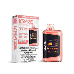 Kraze HD mega Strawberry Ice 20mg/ml disposable (Provincial)