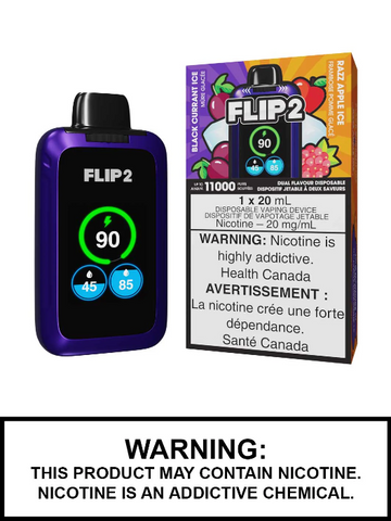 Flipbar 2 Glace au cassis et glace à la pomme Razz 20 mg/ml jetable