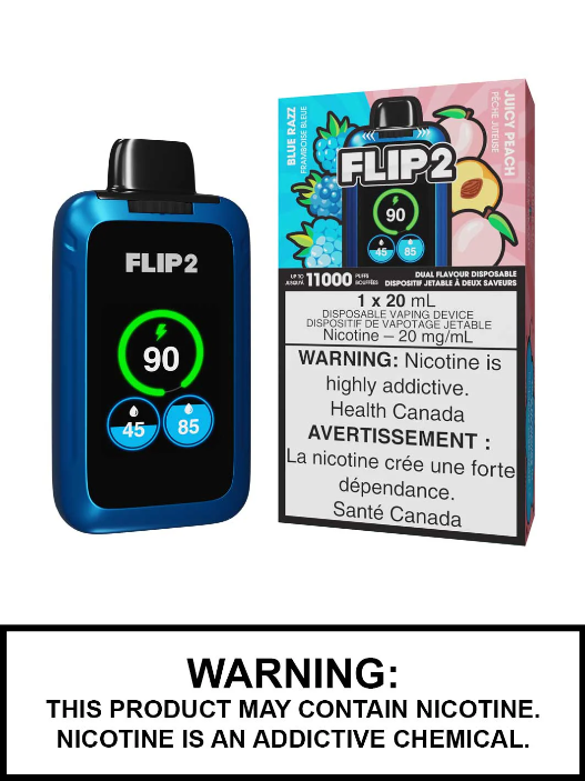 Flipbar 2 Blue razz &amp; Juicy Peach 20 mg/ml jetable