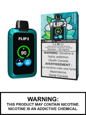 Flipbar 2 Menthe poivrée et menthe verte 20 mg/ml jetable