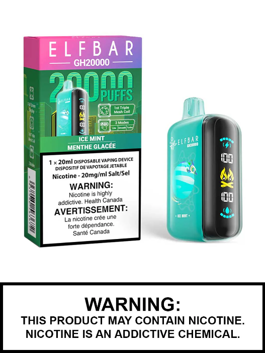 Elfbar GH20k Menthe Glacée 20 mg/ml à usage unique