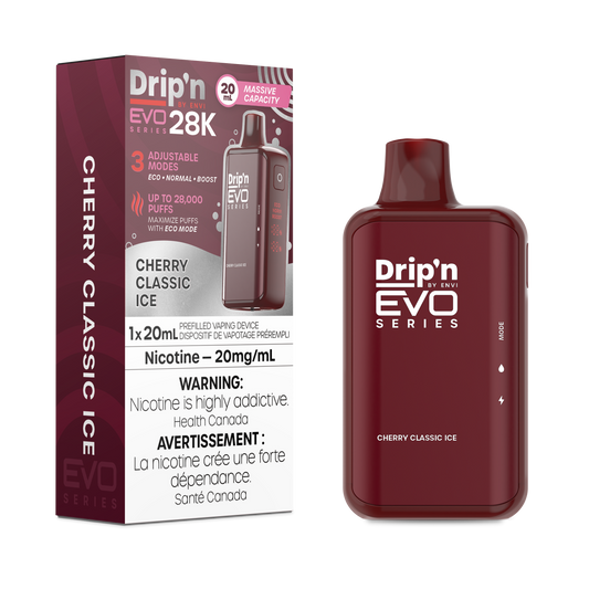 Drip’n EVO 28k – Cherry Classic Ice 20mg/ml disposable