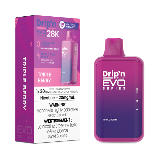 Drip’n EVO 28k – Triple Berry 20mg/ml disposable