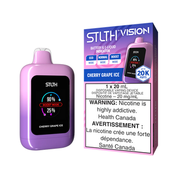 Glace au raisin cerise Stlth Vision 20 mg/ml jetable