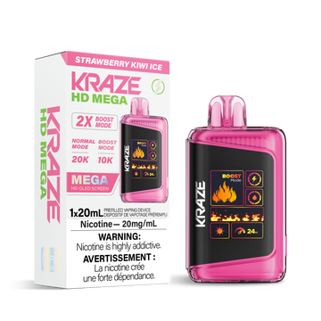 Kraze HD Mega Strawberry Kiwi Ice 20mg/ml disposable