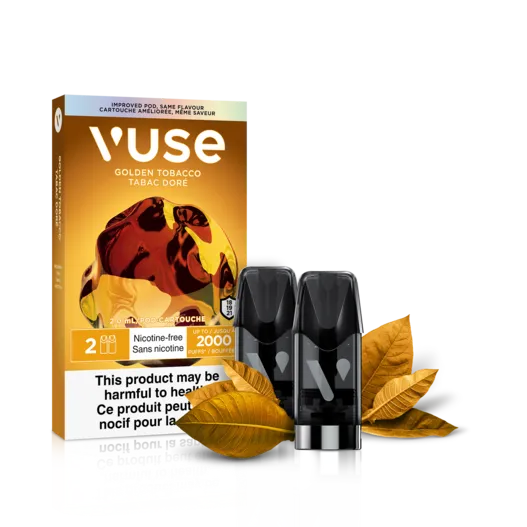 Vuse epod Golden Tobacco Nicotine Free 2 pack (Provincial)