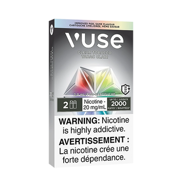 Vuse epod Clear 20 mg/ml, lot de 2 (provincial)