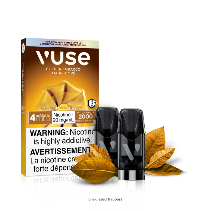 Vuse epod Tabac doré 20 mg/ml paquet de 4 (provincial)