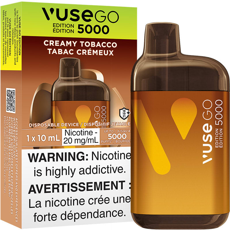 Vuse go 5000 Creamy Tobacco 20mg/ml disposable (Provincial) Vuse go 5000 Creamy Tobacco 20mg/ml disposable (Provincial)