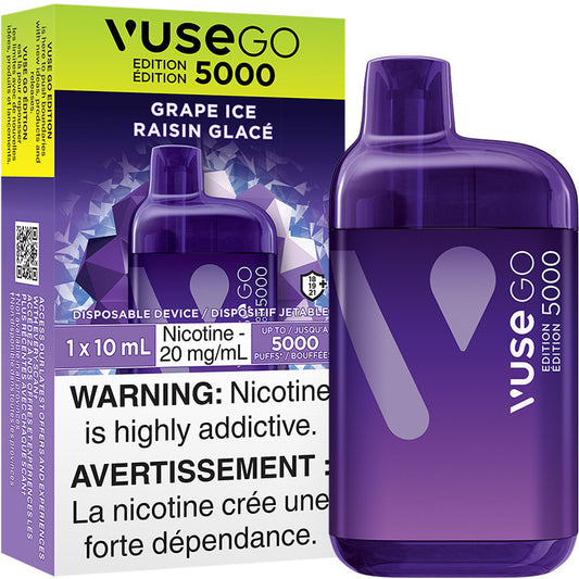 Vuse go 5000 Glace au raisin 20 mg/ml jetable (provincial)