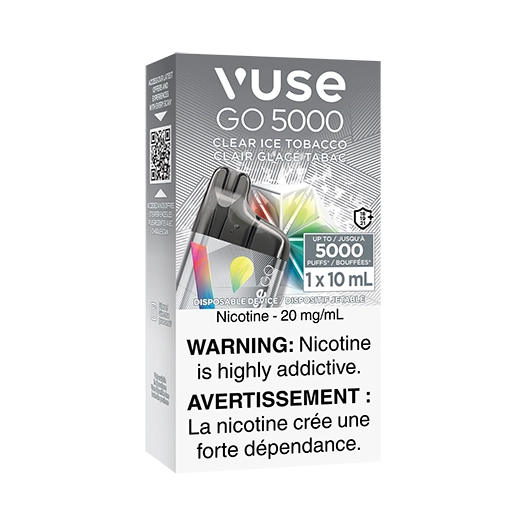 Vuse go 5000 Clear Ice Tobacco 20mg/ml disposable (Provincial)