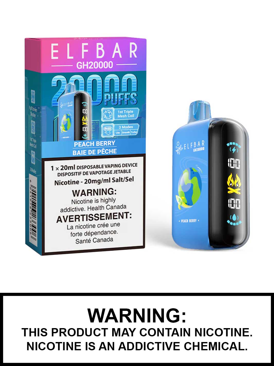 Elfbar GH20k Pêche aux baies 20 mg/ml à usage unique