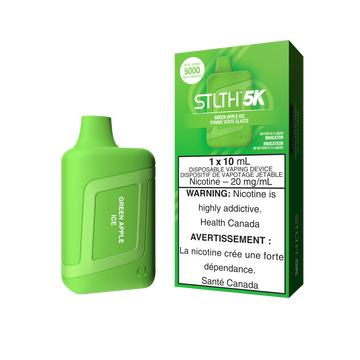 Stlth 5k Glace à la pomme verte 20 mg/ml jetable (provincial)