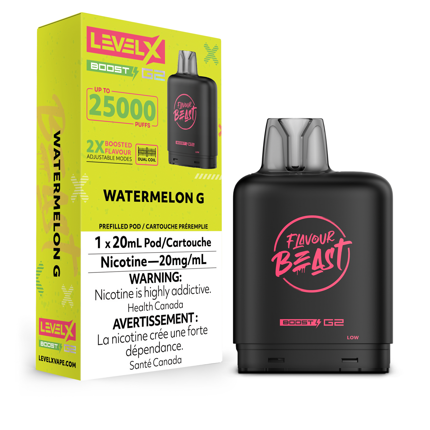 Saveur Beast Boost G2 Pastèque G niveau x pod 20 mg (provincial)