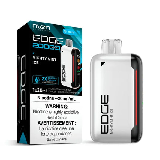 Edge NVZN 20k - Glace à la menthe puissante 20 mg/ml jetable