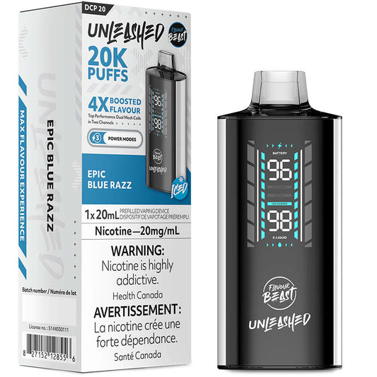 Beast Unleashed DCP20 Epic Blue Razz Iced 20K 20mg/ml disposable