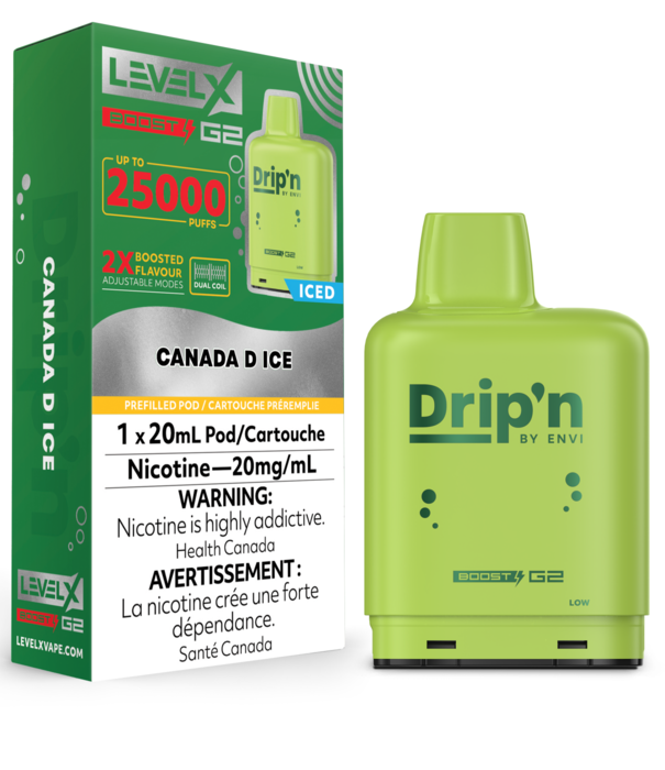 Drip’n G2 Canada D Ice Level X pod 20mg (Provincial)