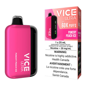 Vice Ultra 60K Punchy Peach Ice 20mg/mL Disposable (Provincial)