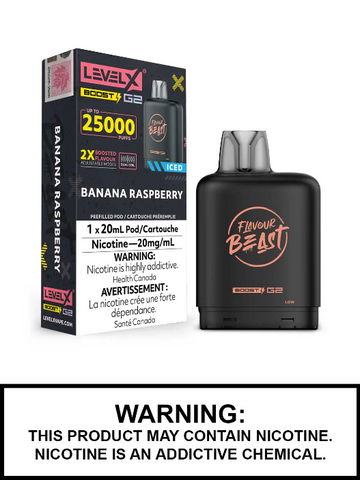 Flavour Beast Boost G2 Banana Raspberry Iced Level X pod 20mg (Provincial)