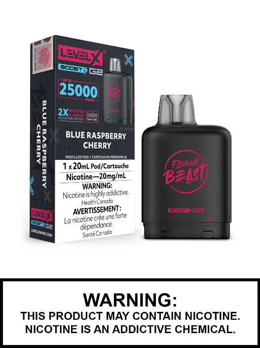 Flavour Beast Boost G2 Blue Raspberry Cherry Level X pod 20mg (Provincial)