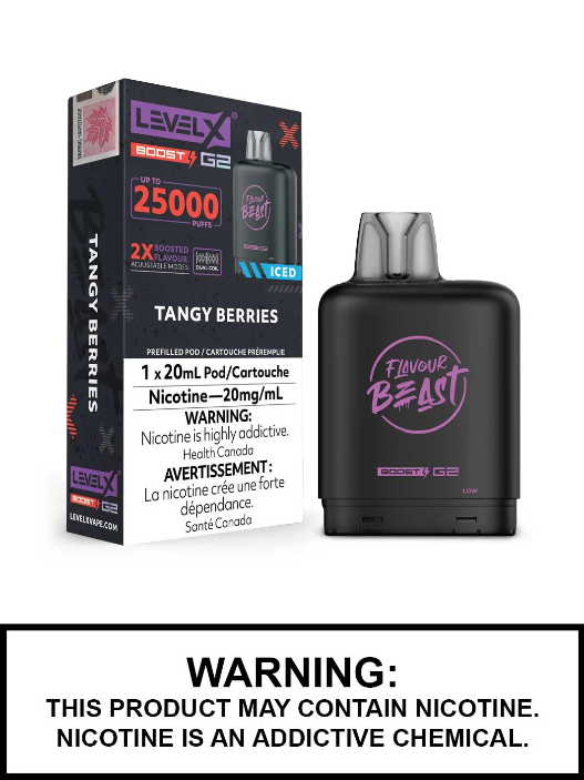 Flavour Beast Boost G2 Tangy Berries Iced Level X pod 20mg (Provincial)