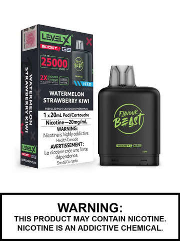 Flavour Beast Boost G2 Watermelon Strawberry Kiwi Iced Level X pod 20mg (Provincial)