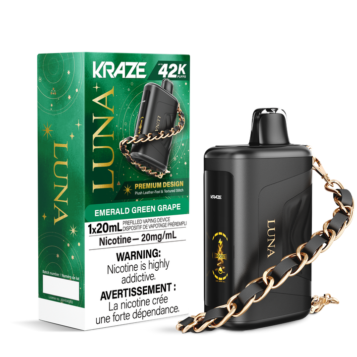 Kraze Luna Emerald Green Grape 42k 20mg/ml disposable (Provincial)