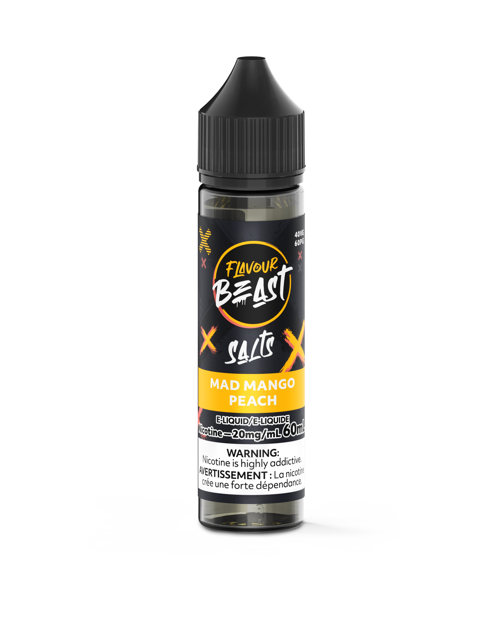 Flavour beast E liquid Mad Mango Peach 20mg/60ml (Provincial)