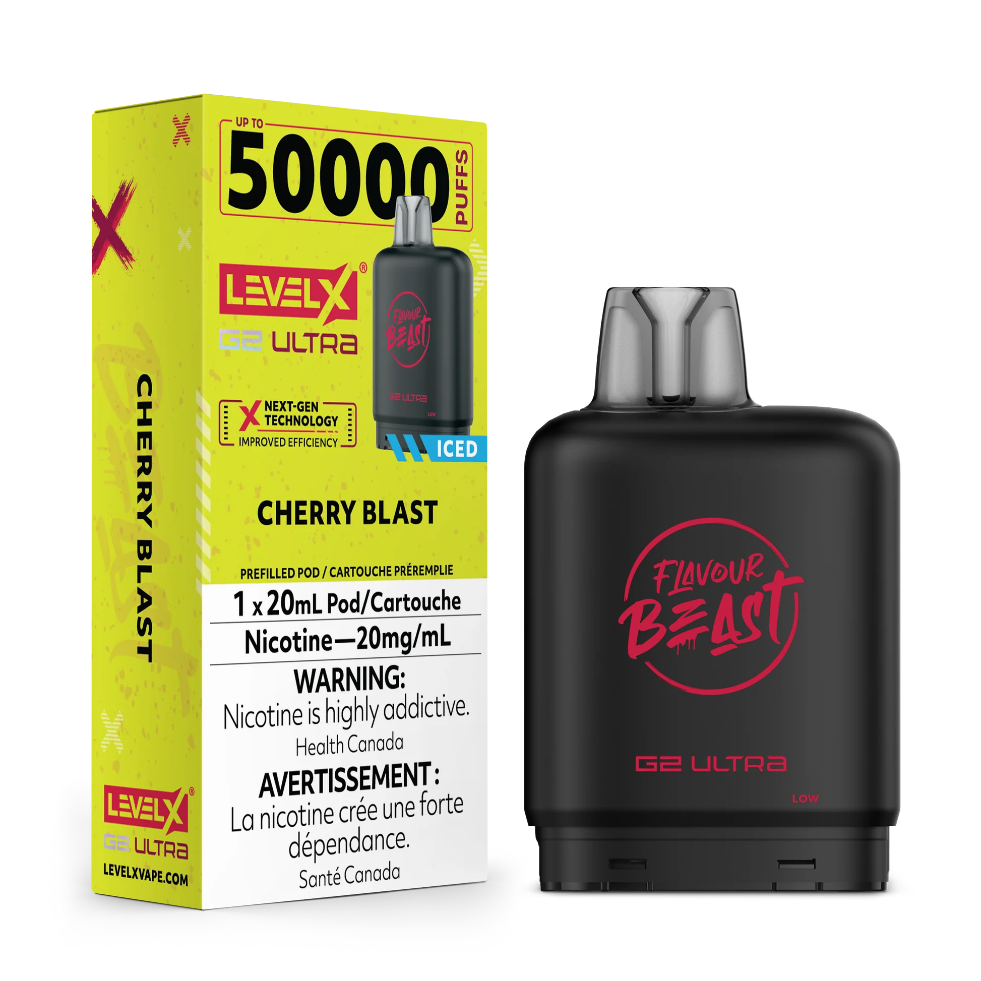 Flavour Beast Ultra G2 Cherry Blast Iced Level X pod 20mg (Provincial)