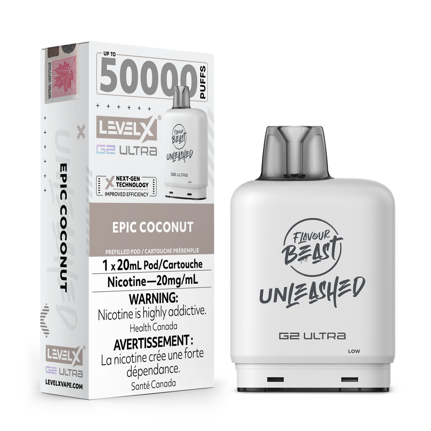 Flavour Beast Ultra G2 Epic Coconut Unleashed Level X pod 20mg (Provincial)