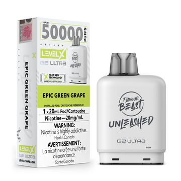 Flavour Beast Ultra G2 Epic Green Grape Unleashed Level X pod 20mg (Provincial)