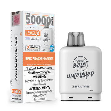 Flavour Beast Ultra G2 Epic Peach Mango Iced Unleashed Level X pod 20mg (Provincial)