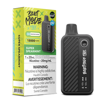 Flavour beast mode max Super Spearmint Iced 18K 20mg/ml disposable (Provincial)