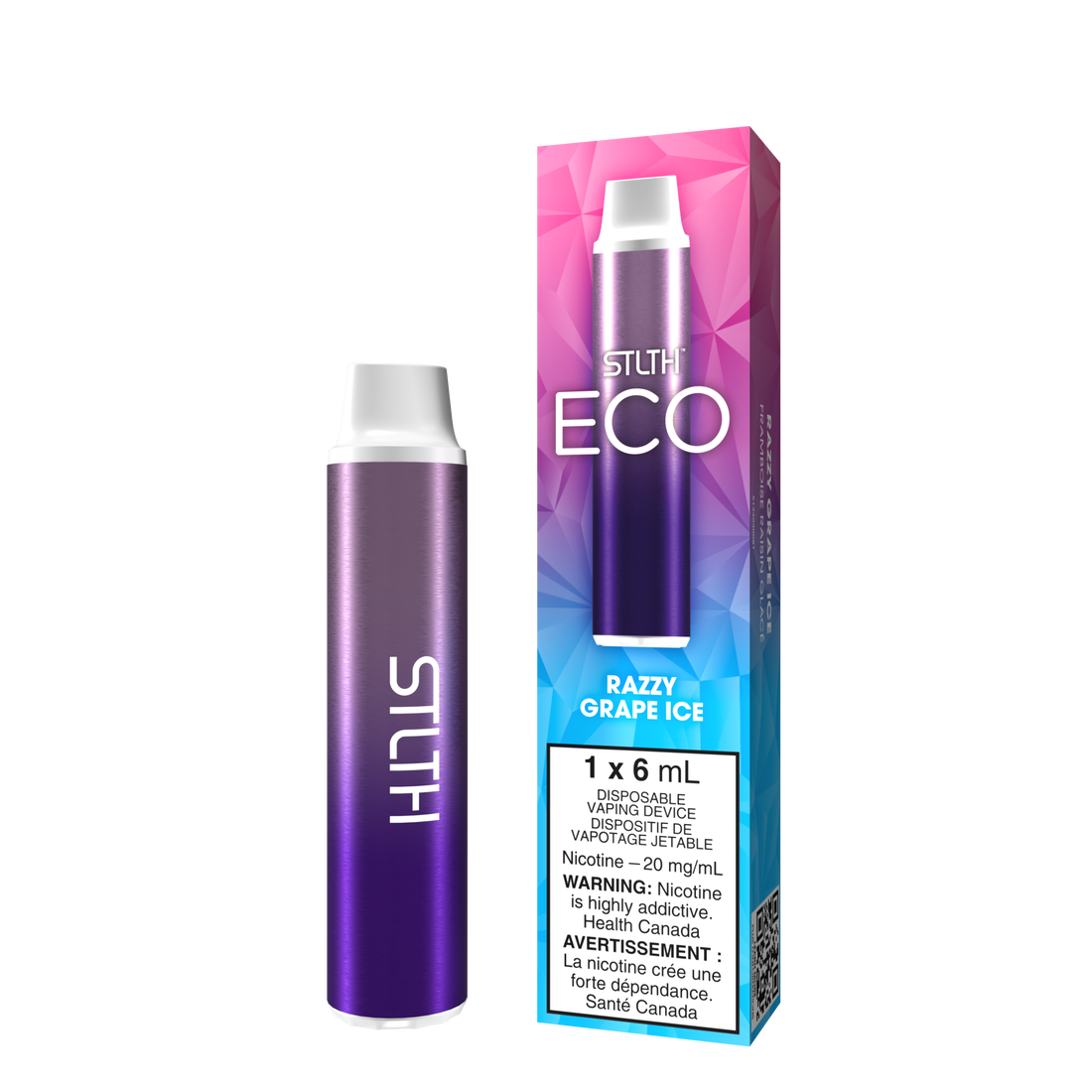 Stlth Eco Razzy Grape Ice 20mg/ml disposable (Provincial)