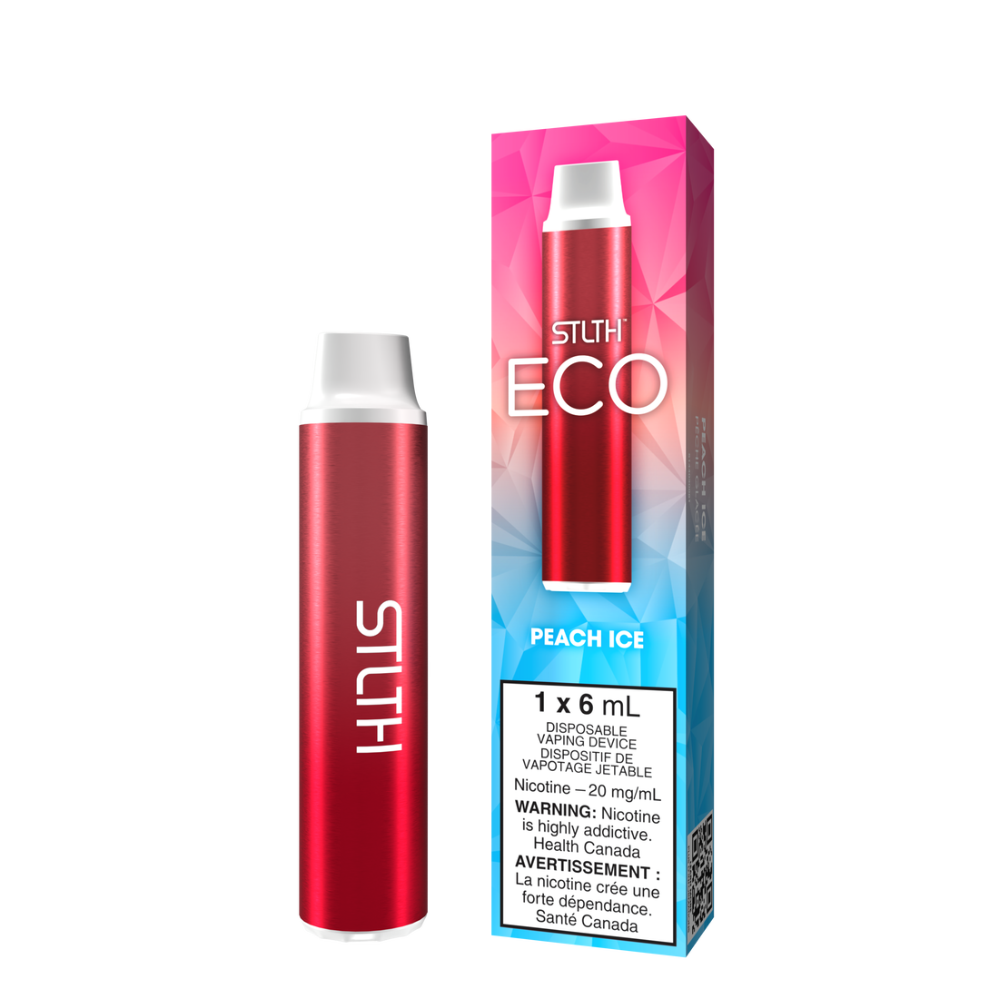 Stlth Eco Peach Ice 20mg/ml disposable (Provincial)