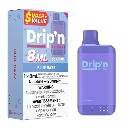 Drip’n 16k Blue Razz 20mg/mL Disposable (Provincial)