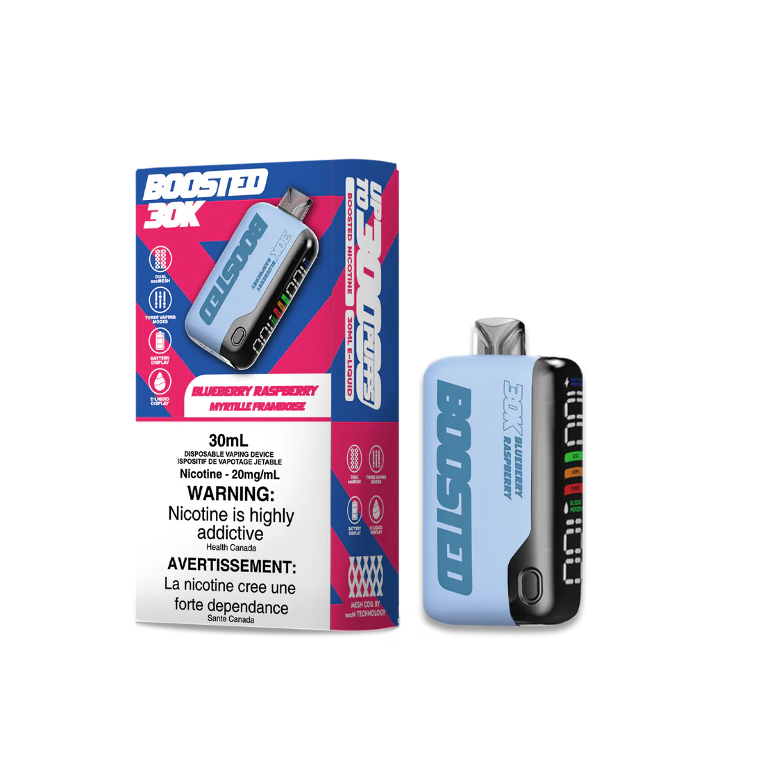 Boosted 30k Blueberry Raspberry 20mg/ml Disposable(Provincial)