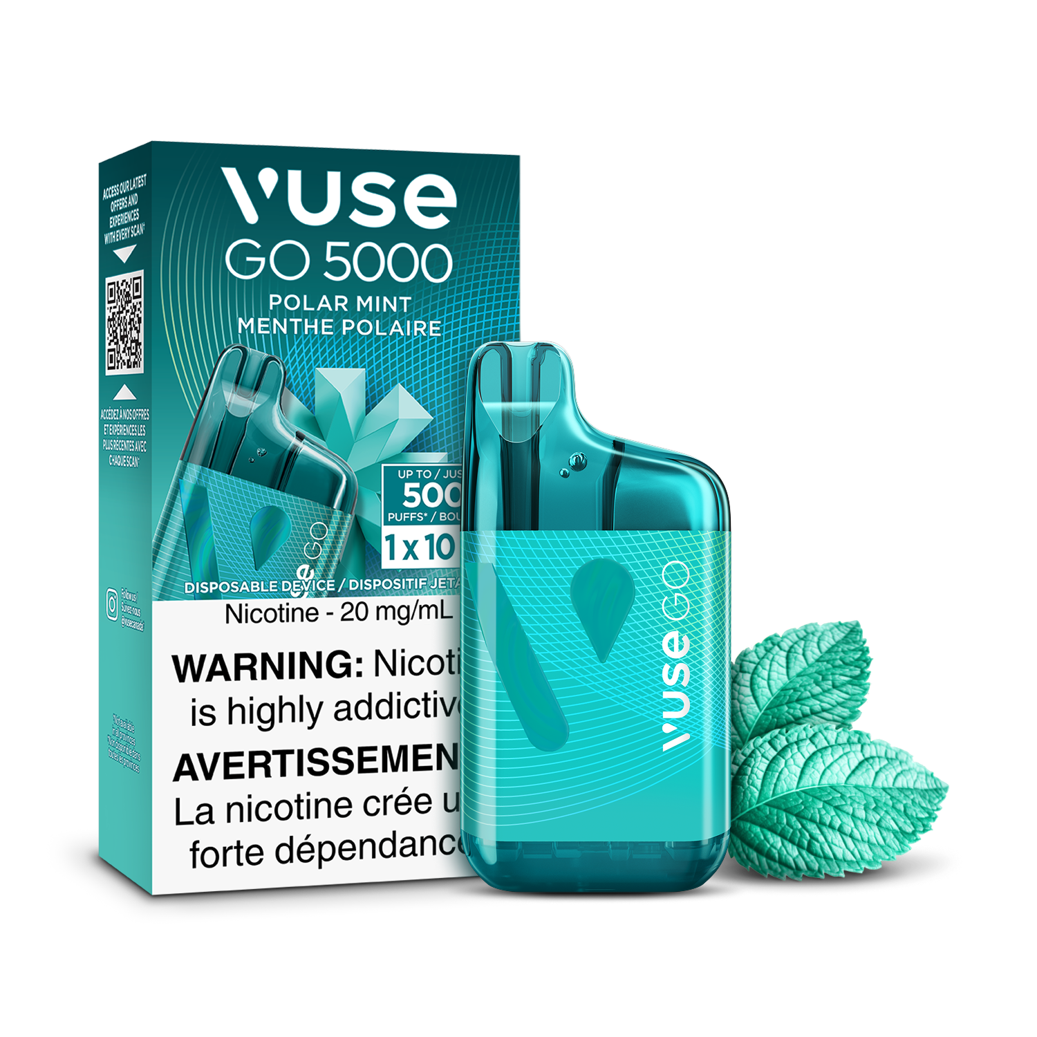 Vuse Go 5000 Polar Mint 20mg/ml disposable (Provincial)