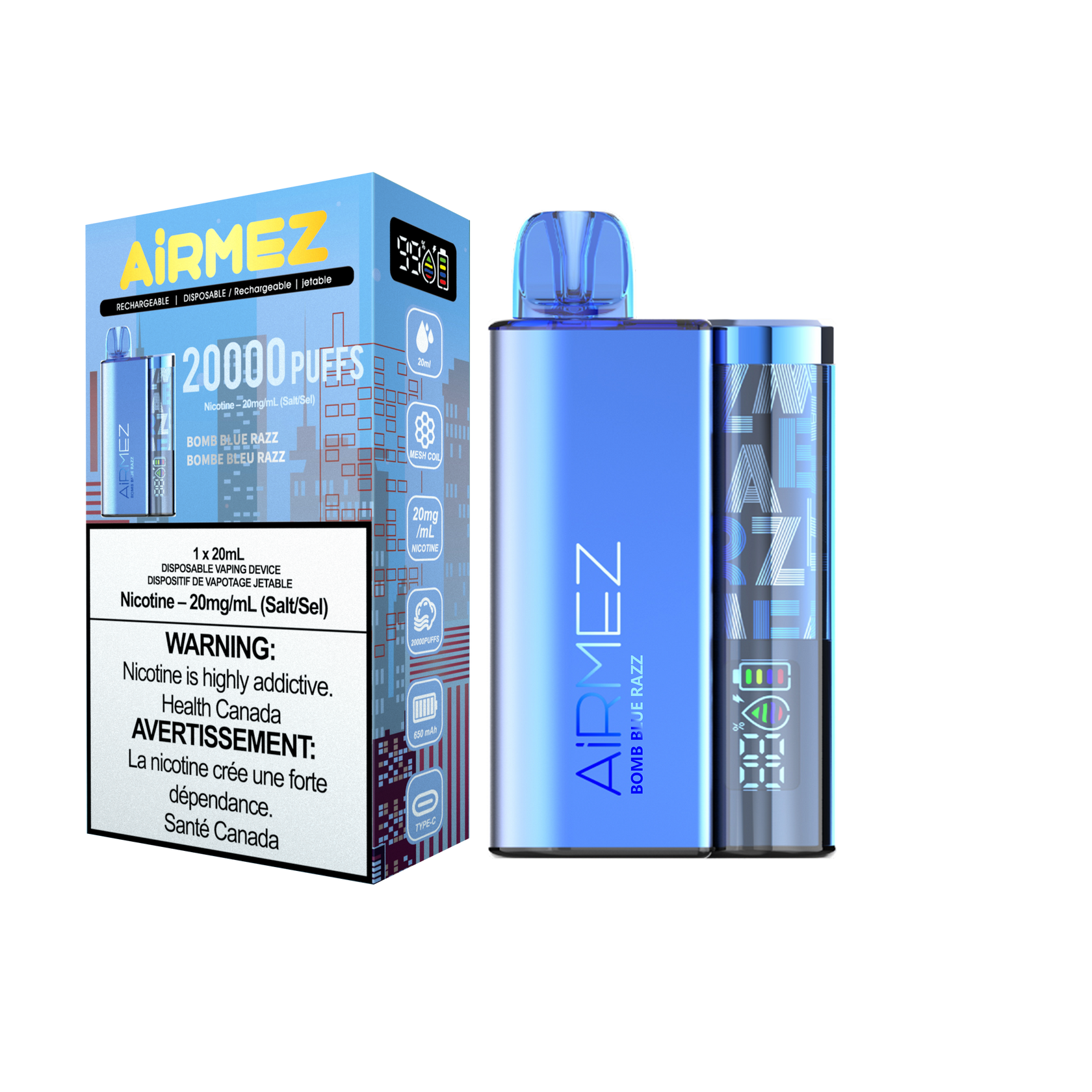 Airmez 20K Gusto Green Apple Ice 20mg/ml disposable (Provincial)