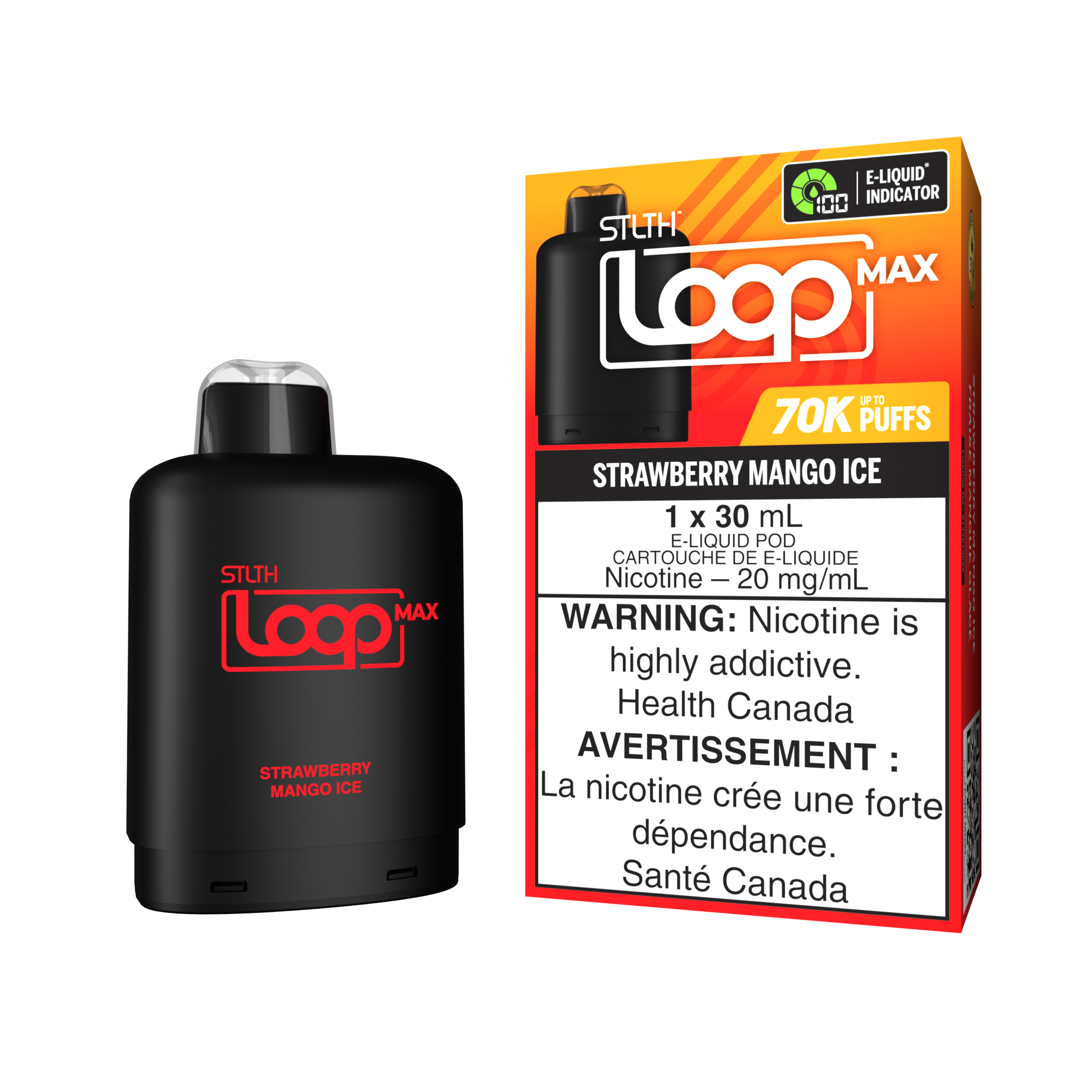 Stlth loop pod Max 70k Strawberry Mango Ice 20mg/ml (Provincial)