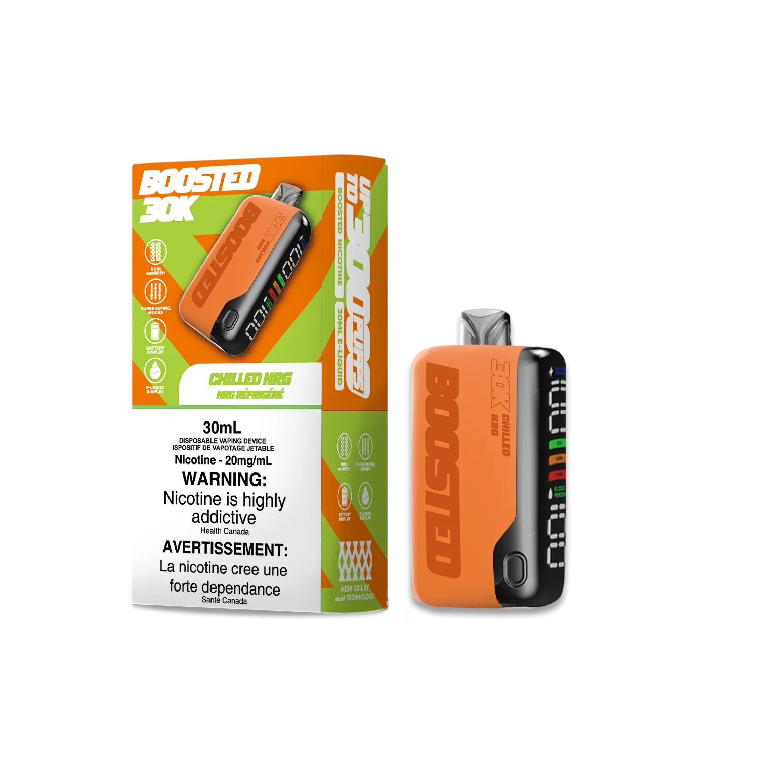 Boosted 30k Liquid Spark 20mg disposable (provincial)