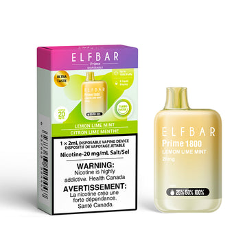 Elfbar Prime Lemon Lime Mint 1800 puffs 20mg/ml disposable vape (Provincial)