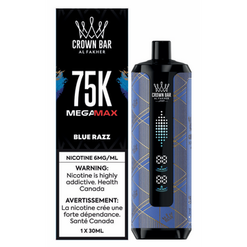 Crown Bar Al Fakher MegaMax 75k Blue Razz 6mg/ml ( Provincial)