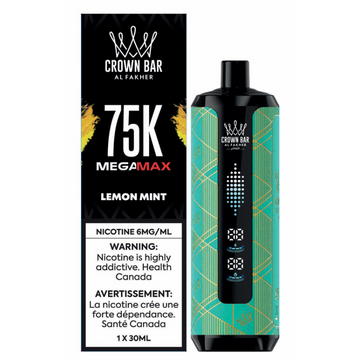 Crown Bar Al Fakher MegaMax 75k Lemon Mint 6mg/ml ( Provincial)