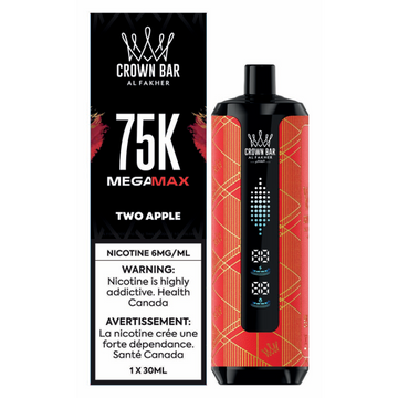 Crown Bar Al Fakher MegaMax 75k Two Apple 6mg/ml ( Provincial)