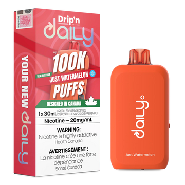 Drip’n Daily 100K Just Watermelon 20mg/mL Disposable (Provincial)