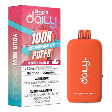 Drip’n Daily 100K Just Strawberry Kiwi 20mg/mL Disposable (Provincial)