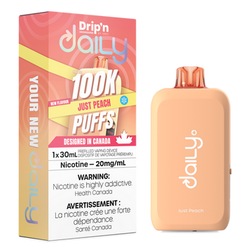 Drip’n Daily 100K Just Peach 20mg/mL Disposable (Provincial)