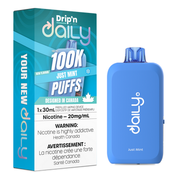 Drip’n Daily 100K Just Mint 20mg/mL Disposable (Provincial)